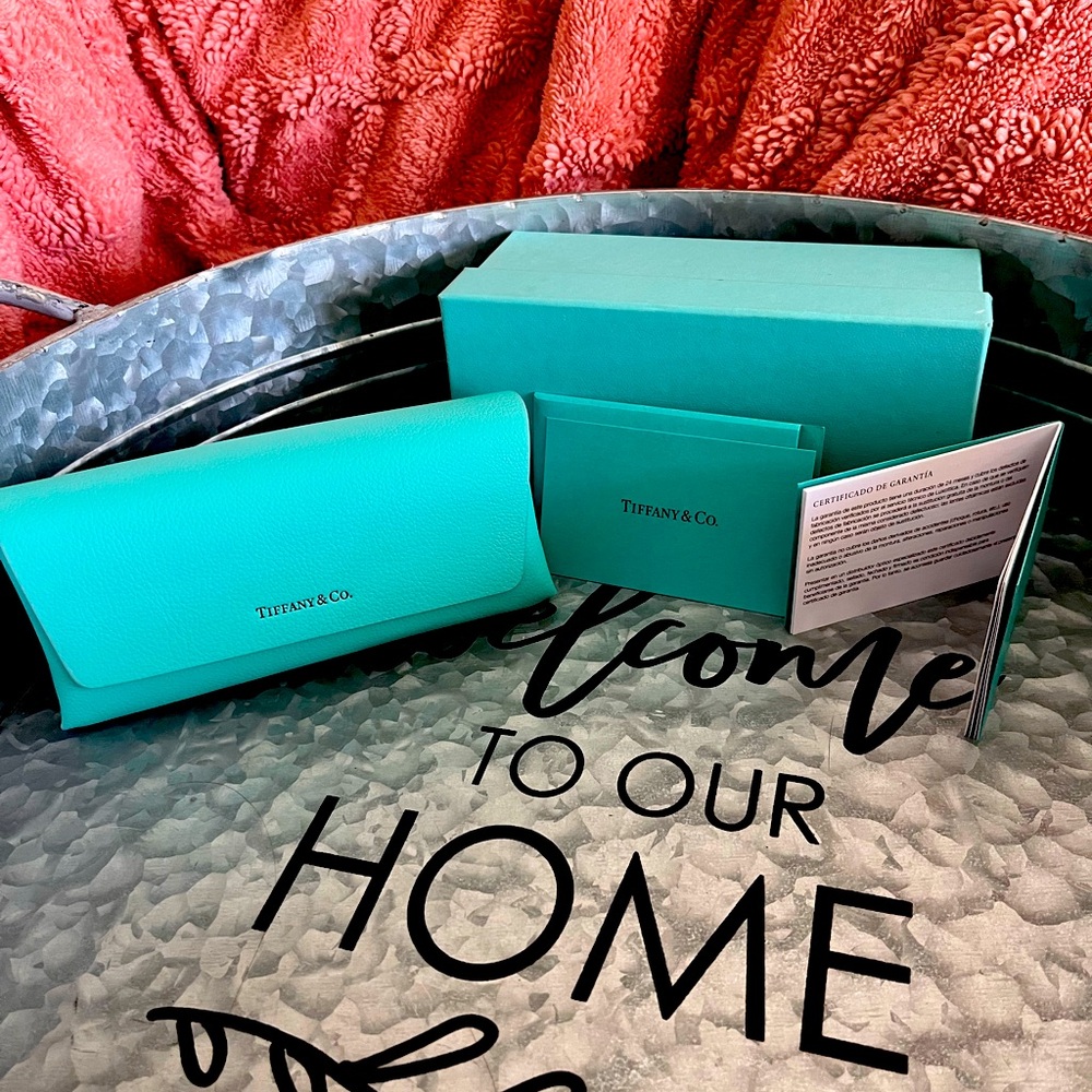 Tiffany & Co. Glass Case with Box & Certificate of Authenticity